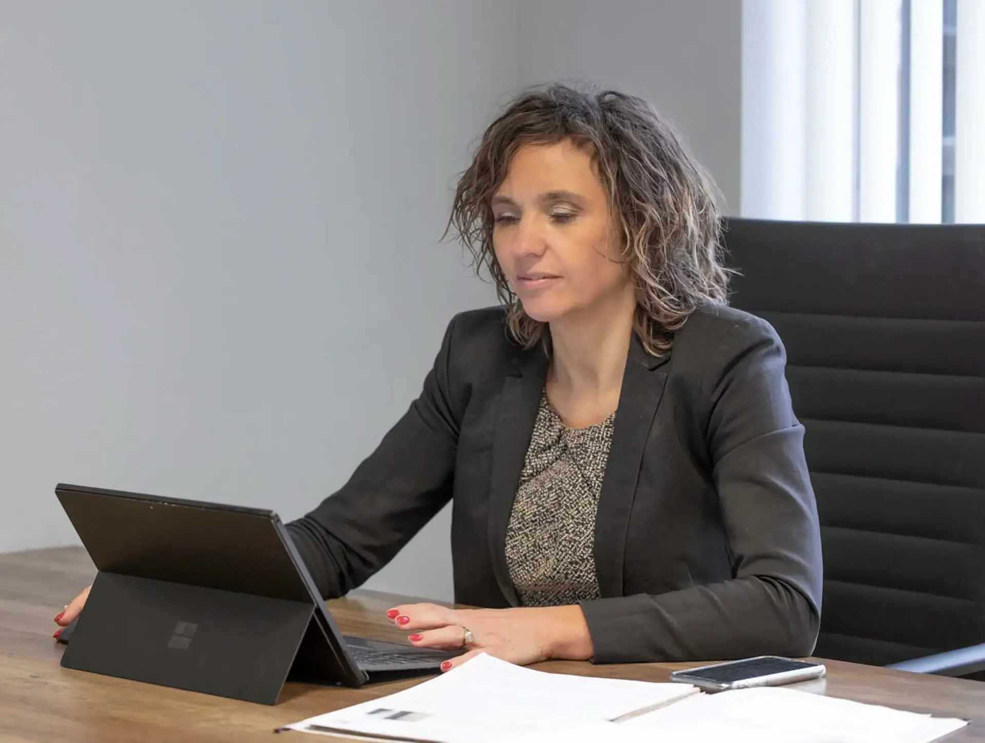 Nathalie L'Ecluse aan het werk